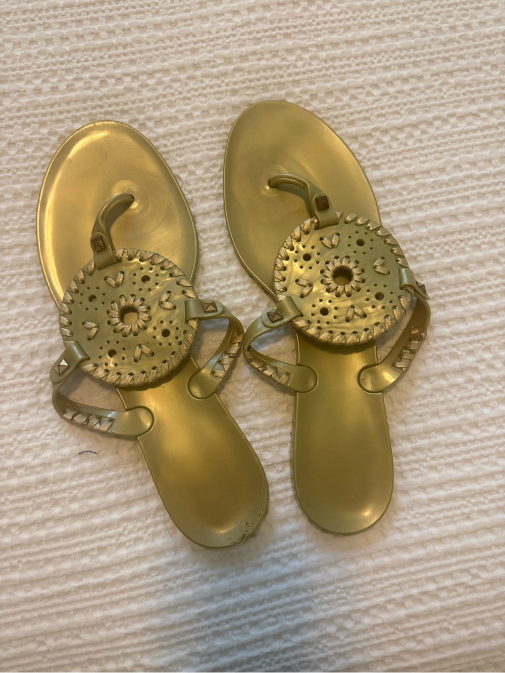 Gold Women's Jelly Sandals
